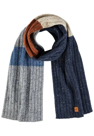camel active - Dicker Strickschal aus einem Wollmix indigo blue - Gr. - OS