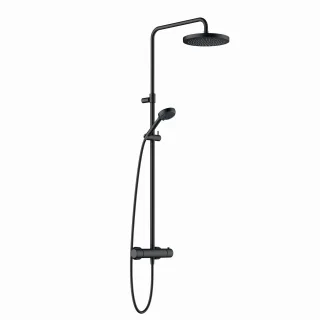 Kludi LOGO Thermostat Dual Shower System, Kopfbrause 250mm schwarzmatt, 6808239-00 6808239-00