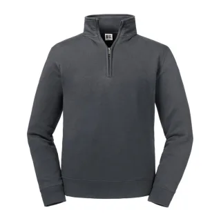 Russell - "Authentic" Sweatshirt mit kurzem Reißverschluss für Herren (Grau)