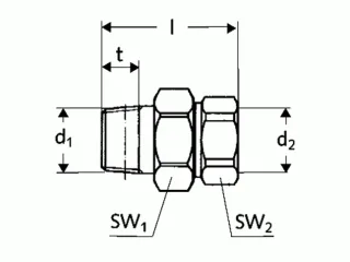 Schell Heizkörperverschraubung Durchgang 3/4" messing 10bar 141020099