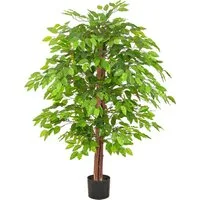 Kunstbaum Ficus benjamina, Creativ green, Höhe 130 cm, mit schönem Blattwerk