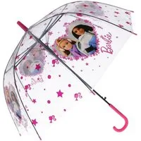 Barbie Stockregenschirm Regenschirm Regenbegleiter für Kinder – Hübscher Stockschirm, Ø 74 cm