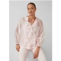 s.Oliver Langarmbluse Bluse Luftige Lyocell-Bluse mit Volants