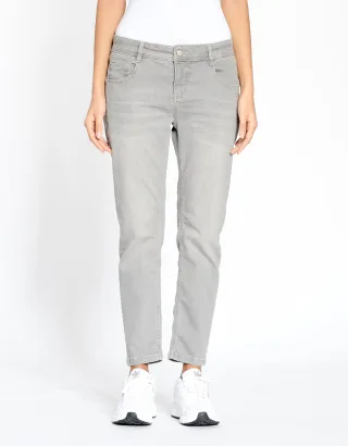 GANG Damen Jeans 94AMELIE CROPPED - relaxed fit koala grey wash