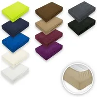 EXKLUSIV HEIMTEXTIL Spannbettlaken Frottee Spannbettlaken mit Rundumgummizug, Frottee, Gummizug: rundum, (1 Stück), mit Rundumgummizug