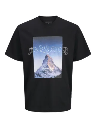 JACK&JONES - JCOUNION PHOTOGRAPH TEE SS CREW NECK black - Gr. - M