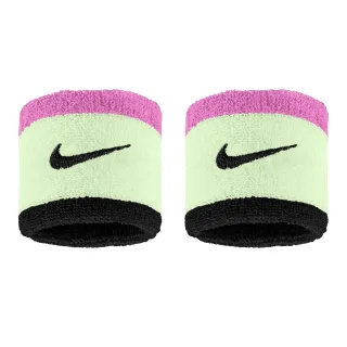 Nike - Armband, Swoosh (2er-Pack) (Volt Farbe/Pink/Schwarz)