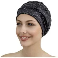 Fashy Badekappe Fashy - Badehaube Badekappe Damen Schwarz Silber Innenhaube
