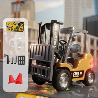 TRASPED HG4-243 RTR 1/64 2.4G Mini RC Car Alloy Forklift Support App Remote Controlled LED Light Sound Engineering Vehic