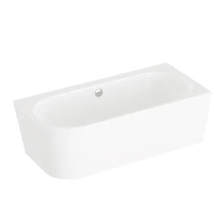 VitrA Geo Badewanne back to wall Ecke rechts 165 x 75 cm mit Überlauf Weiß Hochglanz,65441008000 65441008000