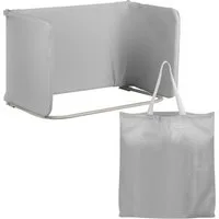 Clanmacy Bettschutzgitter Bettschutzgitter 120cm Grau Faltbar Höhenverstellbar Tasche (1 St)