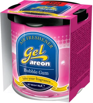 2x Original Areon Gel CAN Auto Duftdose Duftbaum Lufterfrischer DECKEL Bubblegum