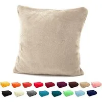 heimtexland Dekokissen Flanell Soft Kuschelkissen Plüsch Kissenbezug, super weich und flauschig, Allergiker geeignet, atmungsaktiv