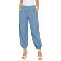 Mississhop Leinenhose Damen 100 % Leinen Extra Lang Hose– Tall Fit Sommerhose M.282