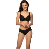Viania Bügel-BH 211400 (1-tlg) Betty schmale Träger gemoldete Spacercups Schwarz