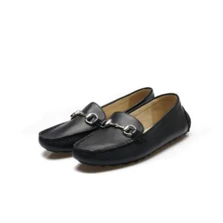 Horsebit Mokassins aus Leder für Damen, Damen, size: regular, Schwarz, Leder, by Lands' End