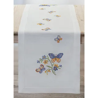 Stickläufer "Schmetterlinge bunt"