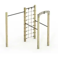 Wickey Sprossenwand FIT Base 520 - Calisthenics-Station & Spielgerät für Garten, (Kraftstation, Fitnessstation, Sportgeräte für zuhause, Workout, Krafttraining, Gymtower, Fitnessturm, Fördert Bewegung, Kraft & Koordination), wetterfest mit 5 Jahren G