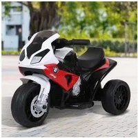 HOMCOM Elektro-Kindermotorrad Kinderfahrzeug Lizensiert von BMW, Belastbarkeit 20 kg, (1-tlg), L66 x B37 x H44 cm