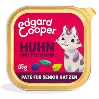 Edgard & Cooper Nassfutter Katze Senior Paté Truthahn und Huhn 32x85 g