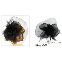 Yudu Haarreif Fascinator Kopfschmuck Haargesteck Netz Blüte Federn Schleier