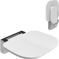 HEUFFE Duschklappsitz zur wandmontage, für Senioren & Kinder, klappbar, rechteckig, belastbar bis 200 kg, modern, gebogenes Design, mit Anti-Rutsch-Polster