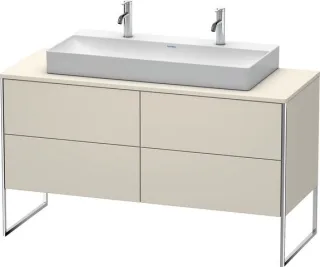 Duravit XSquare Konsolenwaschtischunterbau bodenstehend Taupe Matt 1400x548x778 mm - XS4925M9191 XS4925M9191