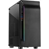A-3411 Creek, Tower-Gehäuse schwarz, Tempered Glass