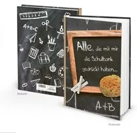 Logbuch-Verlag Dekofigur Freundebuch ALLE DIE MIT MIR DIE SCHULBANK GEDRÜCKT HABEN