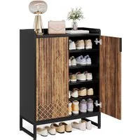 Tribesigns Schuhschrank Schuhschrank mit 2 Türen, Schuhregal Schuhkommode für 25 Paare