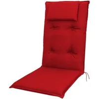 doppler® Hochlehnerauflage 8833 rot Gartenstuhl Auflagen Kissen Polster für Hochlehner Einlage, (1 St., 1 Auflage), für Hochlehner-Stühle
