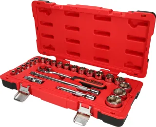 KS Tools 1/2" CHROMEplus Steckschlüssel-Satz, 24-tlg - 958.0624