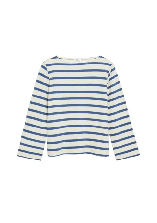 s.Oliver - Sweatshirt blau/creme - Gr. - 44
