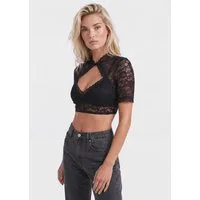 Apart Trachtenbluse aus Organza mit Puffärmeln