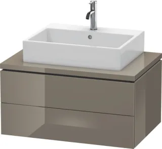 Duravit L-Cube Konsolenwaschtischunterbau wandhängend Flanell Grau Hochglanz 820x547x400 mm - LC5817 LC581708989