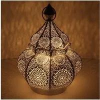 Casa Moro Laterne Orientalisches Windlicht Alima weiß gold marokkanische Laterne (einzigartige Tisch Wohn Deko, Kerzenhalter Geschenk Idee Muttertag Ostern), Kerzenleuchter Tischlaterne für Hochzeit Feier Dekoration LN2050