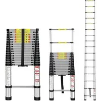 Diyarts Teleskopleiter 4,7m (Hochleistungs-Teleskopleiter, Hochwertiges Aluminiummaterial), Mühelose Portabilität Unabhängige Verriegelung Narrensicherer Betrieb