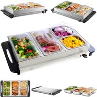 STEINBORG Speisenwärmer SB-6020, Edelstahl,BPA-frei,Cool-Touch Griffe,300 Watt