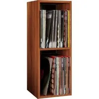 VCM Standregal Holz Schallplatten LP Stand Regal Platto 2fach, 1-tlg., VCM CD / DVD Media Regal Platto 72x34x30 cm Holzwerkstoff