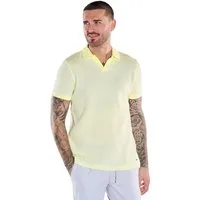 emilio adani Poloshirt Herren Modisches Poloshirt mit besonderer Struktur, Hellgelb