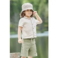 MAXIMO Shorts (1-tlg) Seitentaschen, Bändchen, Unisex