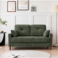 Vipbear Sofa 2-Sitzer Sofa mit Seitentaschen, kompakt für kleine Räume, 120cm, 1 Teile
