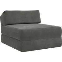 vidaXL Bett Klappsofa Bett Dunkelgrau 60 x 70 x 41 cm Stoff (1-tlg)