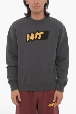 SEASONAL Slim Fit Rundhals-Sweatshirt mit kontrastierendem Detail in Grau