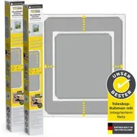EASYmaxx Insektenschutz-Fensterrahmen Insect Protect, Teleskop-Insektenschutzgitter,  weiß, (2-St), Fliegengitter Fenster, mit vormontierten Rahmen, Insektenschutz