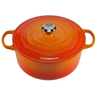 Le Creuset Signature Bräter rund 28 cm ofenrot