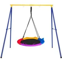 COSTWAY Einzelschaukel, (2-tlg), Schaukelgerüst, Schaukelgestell, mit Nestschaukel