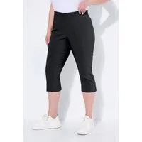 Ulla Popken Funktionshose Bengalin-Capri hochelastisch knitterarm Gummibund
