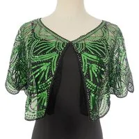 Zaewry Modeschal Retro Schal Umschlagtücher für Abendkleider Stola, für Hochzeit Party Gatsby Kostüm Accessoires