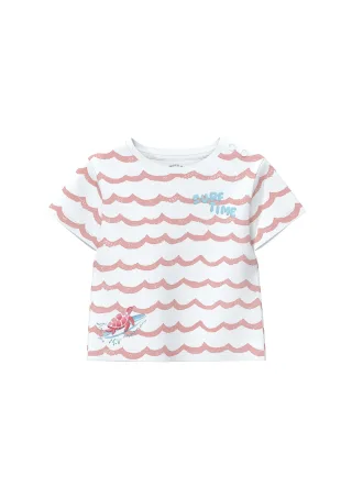 s.Oliver - T-Shirt pink/weiß - Gr. - 74